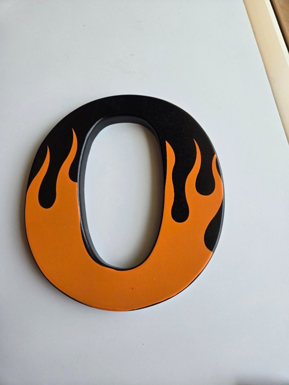 Vintage Harley Davidson Motorcycles Wall Decor Letter 8" Flames Fire "O"